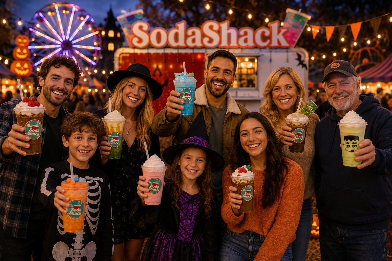Halloween group with all drink flavours